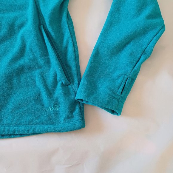 Avia Blue Turquoise Long Sleeve Fleece Pullover Size Large - Picture 5 of 12